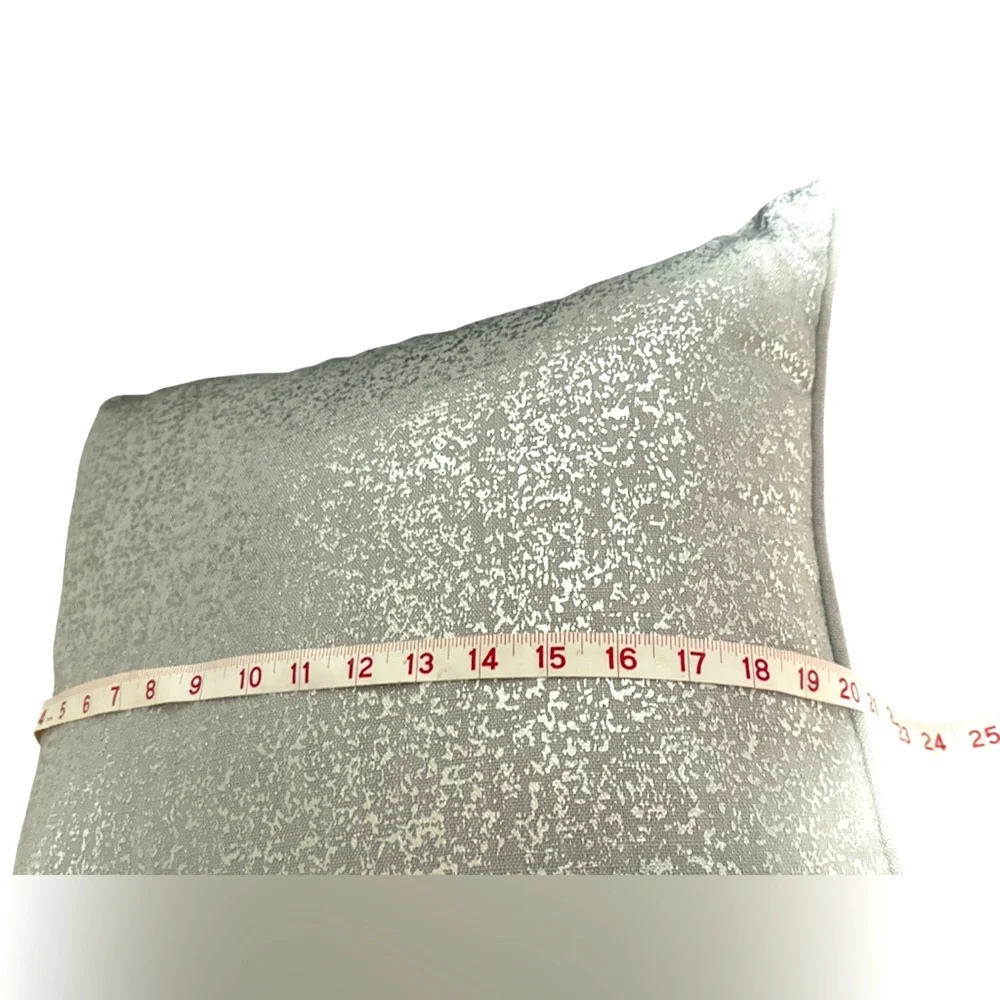 Elegant Silver Shimmering‎ Decorative Throw Pillow 20x20